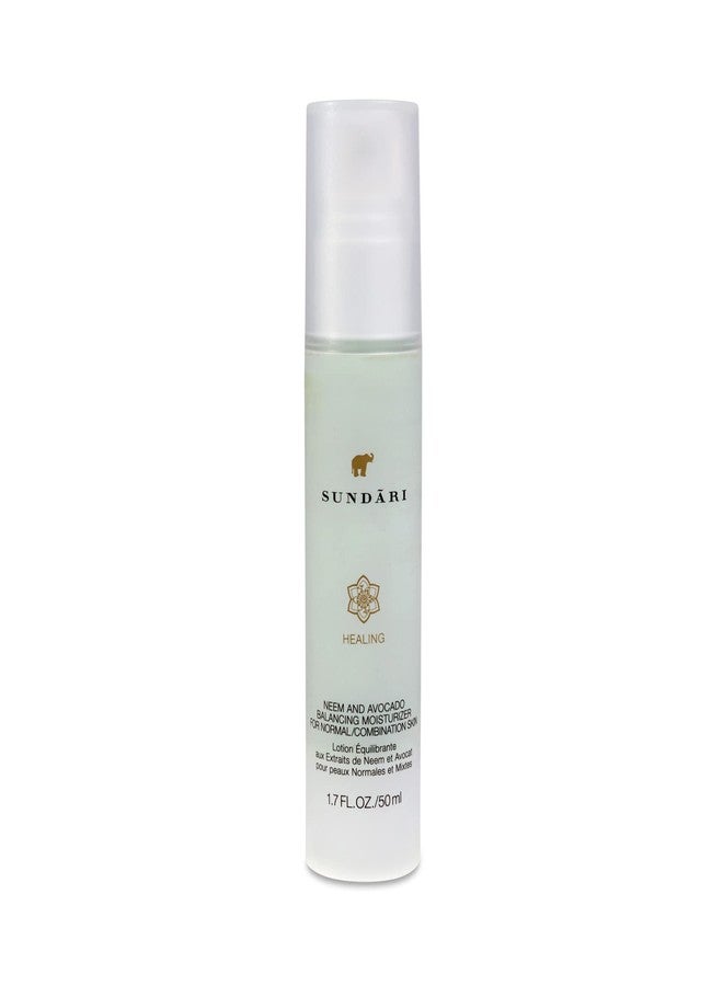 SUNDARI Neem and Avocado Balancing Moisturizer – 1.7 Fl Oz, Hydrating Face Cream with Neem, Smoother Texture, Healthier Skin, All Natural Botanicals - Image 1